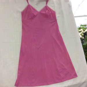 Vintage Lorraine Slip, Pink with White Lace Trim, Size 38 Tall
